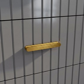 HOMCOM Comodă Modernă cu 4 Sertare, Unitate Sertar Depozitare cu Picioare din Aluminiu, 60x40x90 cm, Gri Închis