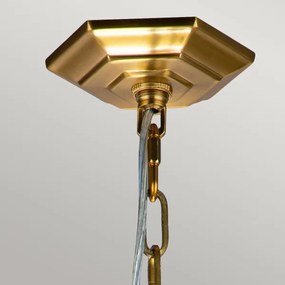 Lustră pe lanț Feiss FE-CORINNE-3P-S-BB CORINNE 3xE14/60W/230V