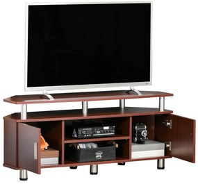 Mobilier pentru TV HOMCOM, 2 rafturi, 120x39.5x52cm, maro | Aosom Romania