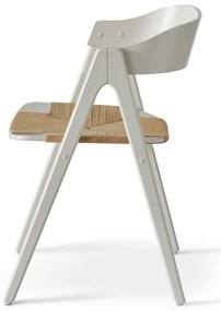 Scaun din lemn de fag și șezut din ratan Findahl by Hammel Mette, bej