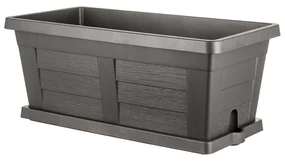 Jardinieră cu volum mare Bama Legno antracit, 60 x 30 x 25 cm, 60 cm