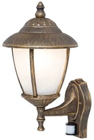 Aplică de exterior cu senzor Rabalux 7836 MADISON 1xE27/60W/230V IP43 auriu