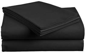 Cearceaf din bumbac LUX negru 200x220 cm