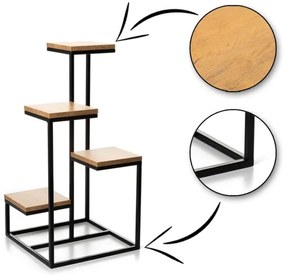 Suport pentru flori KASKADA 79x40 negru/maro