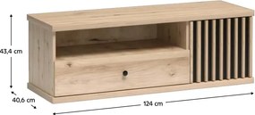 Măsuță TV KOLI C-07, stejar artisan