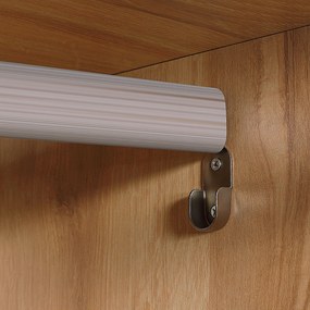 HOMCOM Dulap din PAL cu Sină pentru Agățat, 3 Sertare din Țesătură cu Aspect de In și 3 Rafturi, 105x48x160 cm | Aosom Romania