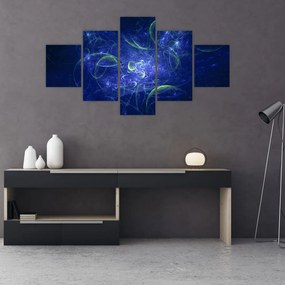 Tablou - abstracție albastră (125x70 cm), în 40 de alte dimensiuni noi