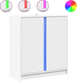 vidaXL Dulap cu LED, alb, 77x34x85 cm, lemn prelucrat