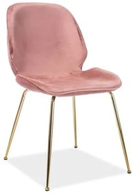 Set 4 scaune somon pink ADRIEN VELVET