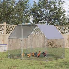 PawHut Coș pentru Găini cu Acoperiș, Coteț pentru 4-6 Găini, Casă în Aer Liber, 280x190x195 cm | Aosom Romania