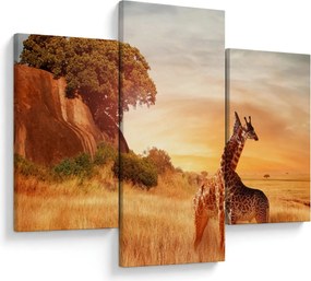 Tablou Girafe în Africa (90x60 cm)