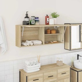 vidaXL Dulap perete baie, stejar sonoma, 100x25x40 cm, lemn prelucrat