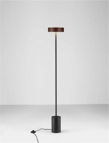 Lampadar/Lampa de podea LED stil minimalist THEA negru/wood metal