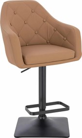 HR831KW Scaun Caramel Piele Ecologica Premium Soft cu Bază Neagră