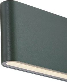 Lampă modernă de perete pentru exterior verde închis 17,5 cm, inclusiv LED IP65 - Batt