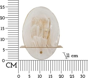 Aplică de perete aurie din sticlă Portlan – Mauro Ferretti