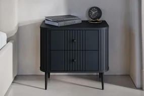 Set noptiere Vesper 56 cm - negru / picioare negre
