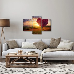 Tablou cu copaci în forma de inimă (90x60 cm)