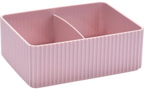 Organizator cosmetice Stripe roz, 16 x 12 cm