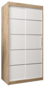 Dulap de haine 100 cm Verika 1 100 (stejar sonoma + alb). 1063681