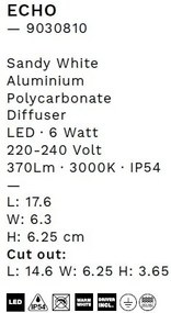 Spot LED incastrabil iluminat exterior ambiental IP54 ECHO alb