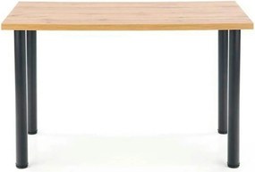 Masa MODEX 2, stejar/negru, PAL/otel, 120x68x75 cm