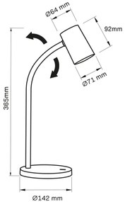 Lampă de masă FELIX 1xGU10/9W/230V negru