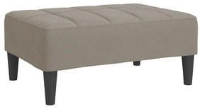 337789 vidaXL Taburet, gri deschis, 78x56x32 cm, catifea