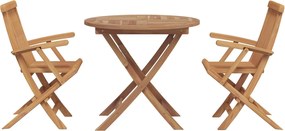 vidaXL Set de masă pentru grădină 3 pcs Maro Lemn Solid de Acacia