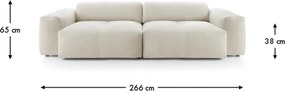 Canapea lemn masiv Calm 266x100 cm