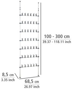 Wenko Cuier telescopic pentru pantofi Atlas, 42perechi