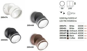 Aplica de perete exterior, IP54 OMEGA AP ROUND BIANCO 3000K