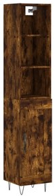 3190082 vidaXL Dulap înalt, stejar fumuriu, 34,5x34x180 cm, lemn prelucrat
