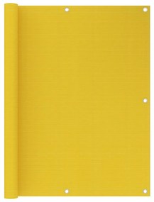 vidaXL Paravan de balcon, galben, 120 x 600 cm, HDPE