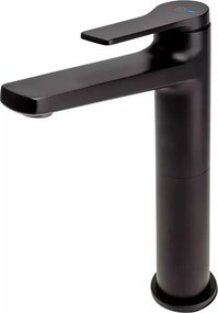 Baterie lavoar inalta FDesign Seppia monocomanda negru mat