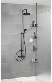 WENKO 24568100 - Poliță de colț DOLCEDO, 31 x 230 cm, inox/negru