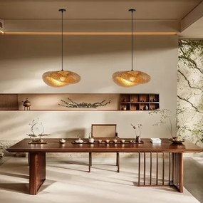 Lustră pe cablu Immax 08269L HILO 1xE27/40W/230V d. 60 cm bambus