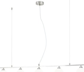 Lustra suspendata design modern SNOWWHITE 5L crom satin