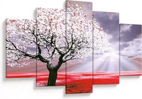Tablou cu pomul roșu (150x105 cm)