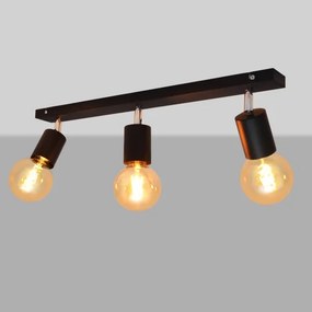 Spot TUNE 3xE27/20W/230V negru