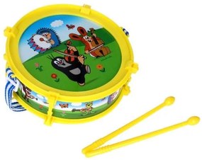 Toba Molei de plastic 20 cm + 2 bețe de tobă 2 culori