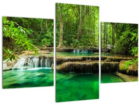 Tablou - Cascada Erawan din Kanchanaburi, Thailanda (90x60 cm)