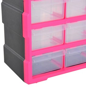 DURHAND Organizator pentru Scule cu 39 Sertare Transparente, Ideal pentru Depozitarea Obiectelor Mici, Dulap din Plastic Rezistent | Aosom Romania