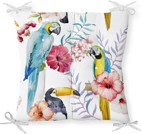 Pernă pentru scaun cu amestec de bumbac Minimalist Cushion Covers Jungle Birds, 40 x 40 cm