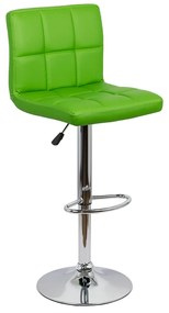 Scaun bar verde rotativ, reglabil pe inaltime, din piele ecologica ABS 191