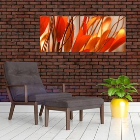 Tablou - Frunze înflorite (120x50 cm)