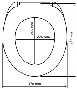 Capac WC cu închidere lentă Wenko Oak, 42,5 x 35,5 cm