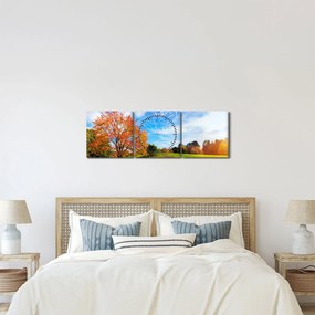 Tablou - Peisaj de toamnă (cu ceas) (90x30 cm)