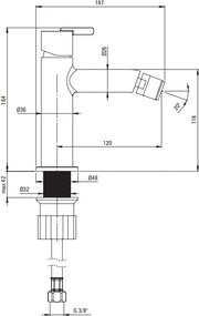 SILIA Robinet pentru bideu BQS_R30M Finisaj: auriu periat