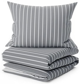 Lenjerie de pat din bumbac Caprivi gri hotelova capsă Dimensiune lenjerie de pat: 70 x 90 cm | 140 x 200 cm